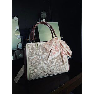 Women Tote Shoulder Bag Crossbody Bag Purse Top Handle bag with Embroidery-Aprit